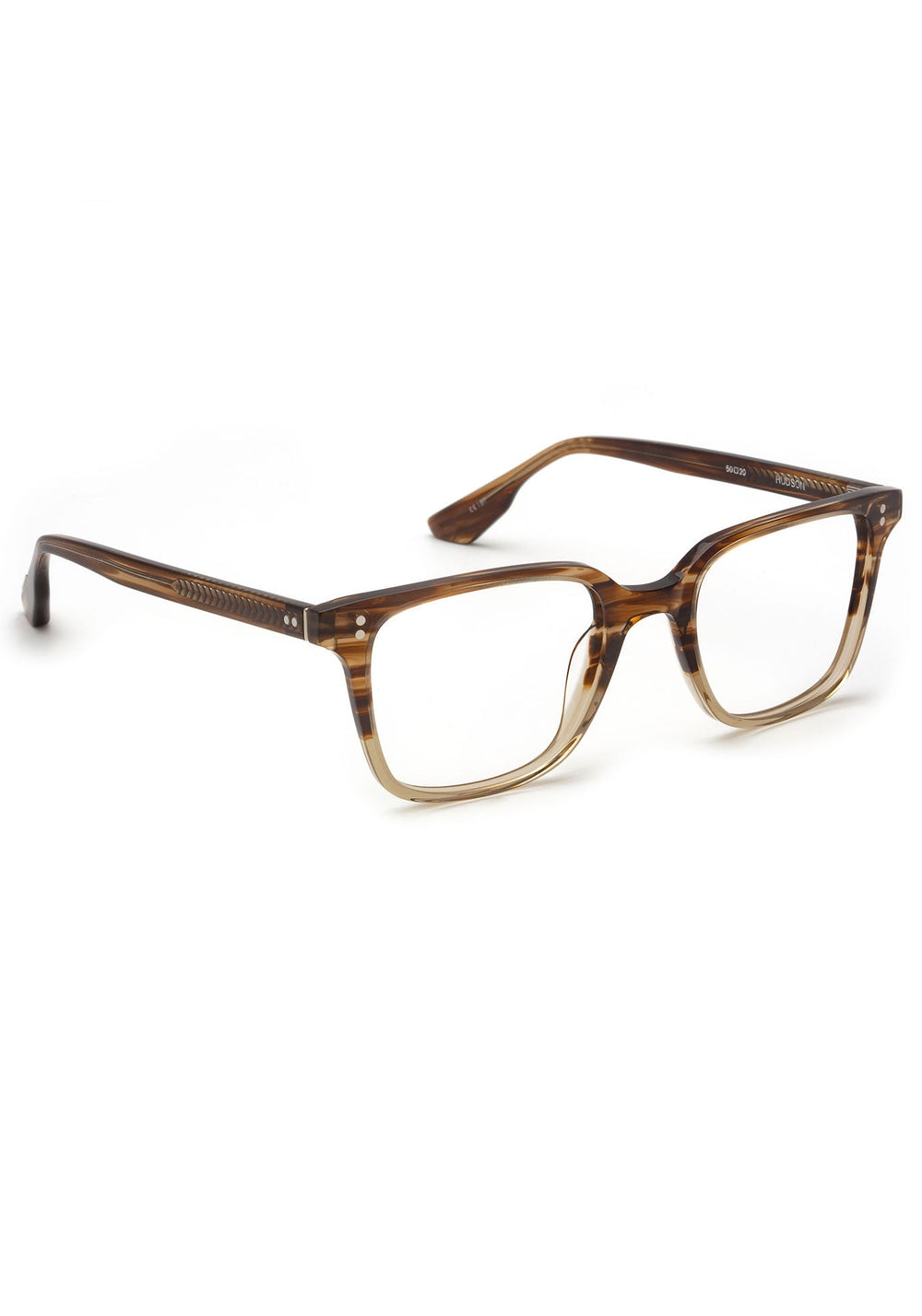 KREWE - HUDSON | Walnut Handcrafted, luxury brown acetate glasses