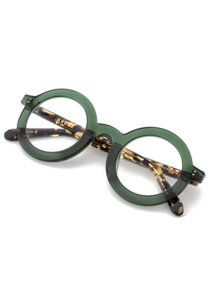 KREWE - HURST | Bottle Green Handcrafted, Luxury Green Acetate Eyeglasses