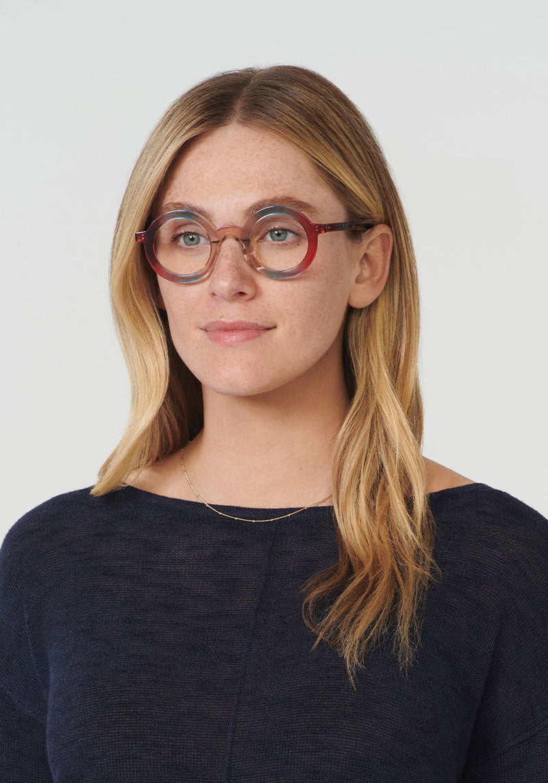 KREWE - HURST | Sorbetto Handcrafted, luxury multicolored acetate eyeglasses womens model | Model: Brooke