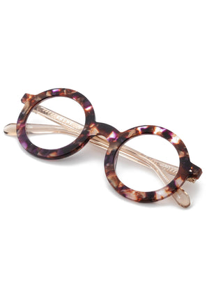 KREWE - HURST | Stardust Handcrafted, Luxury Pink and Red Acetate Eyeglasses