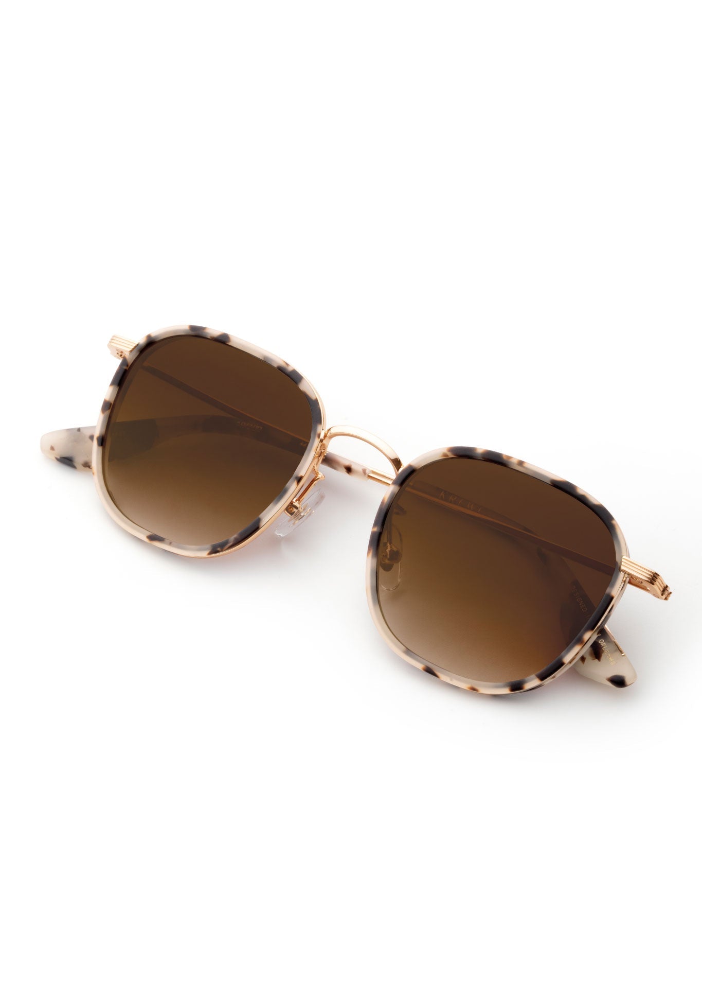 HYDE | 18K + Matte Oyster Handcrafted, luxury tortoise acetate KREWE sunglasses