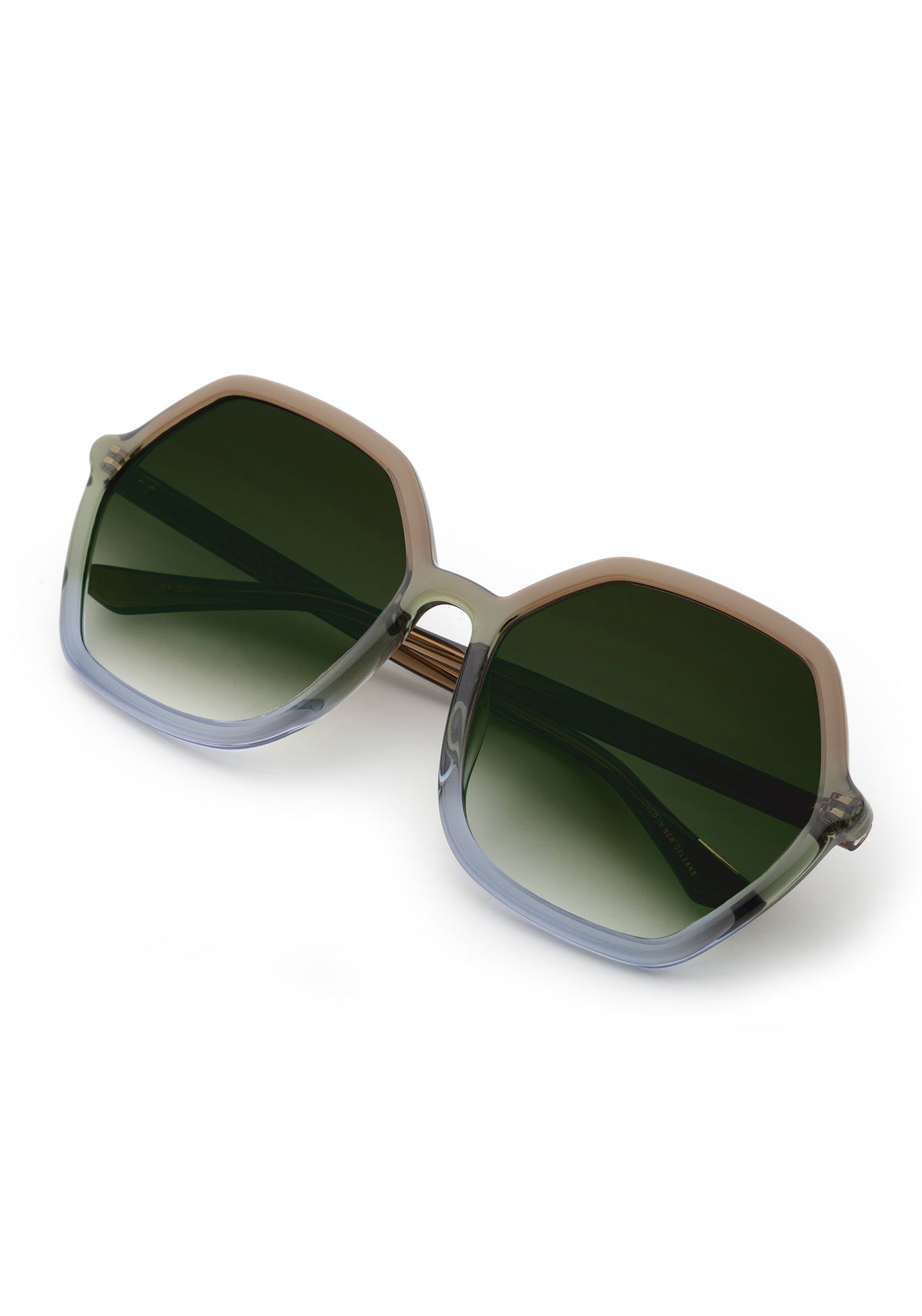 JACKIE | Matcha + Pine Handcrafted, Luxury Green and Blue Acetate KREWE sunglasses