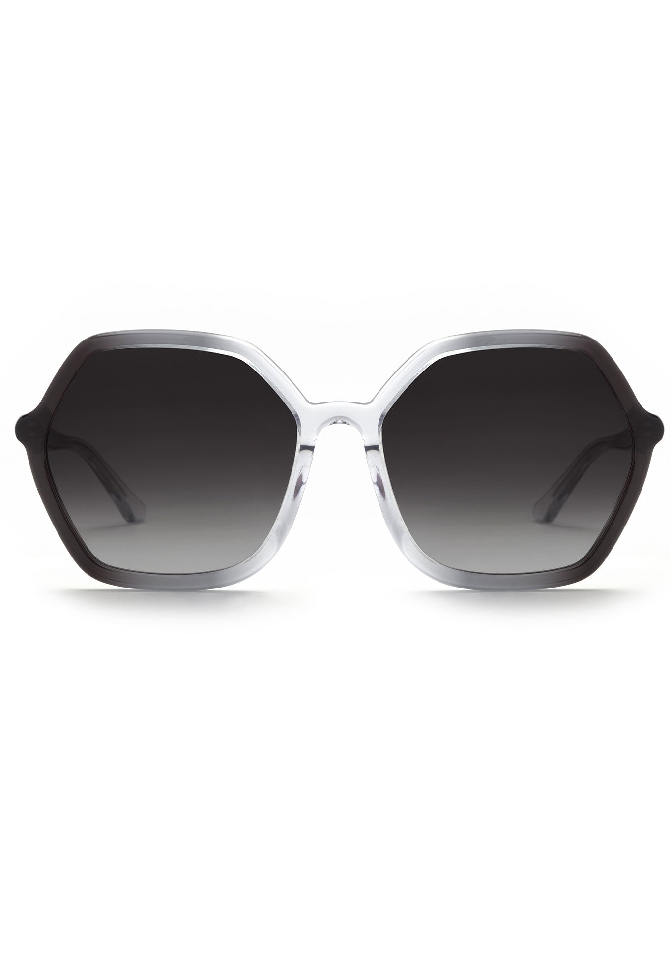 JACKIE | Vapor Handcrafted, luxury black and clear gradient acetate KREWE sunglasses