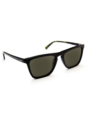 LAFITTE | Black + Absinthe Polarized Handcrafted, Luxury Black Acetate KREWE Sunglasses