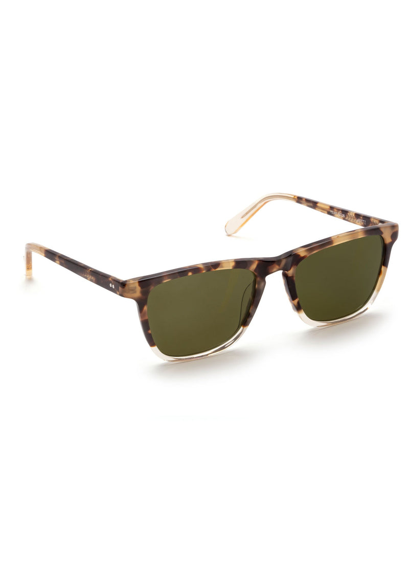 LAFITTE | Iberia to Haze Polarized Handcrafted, luxury brown tortoise acetate KREWE sunglasses