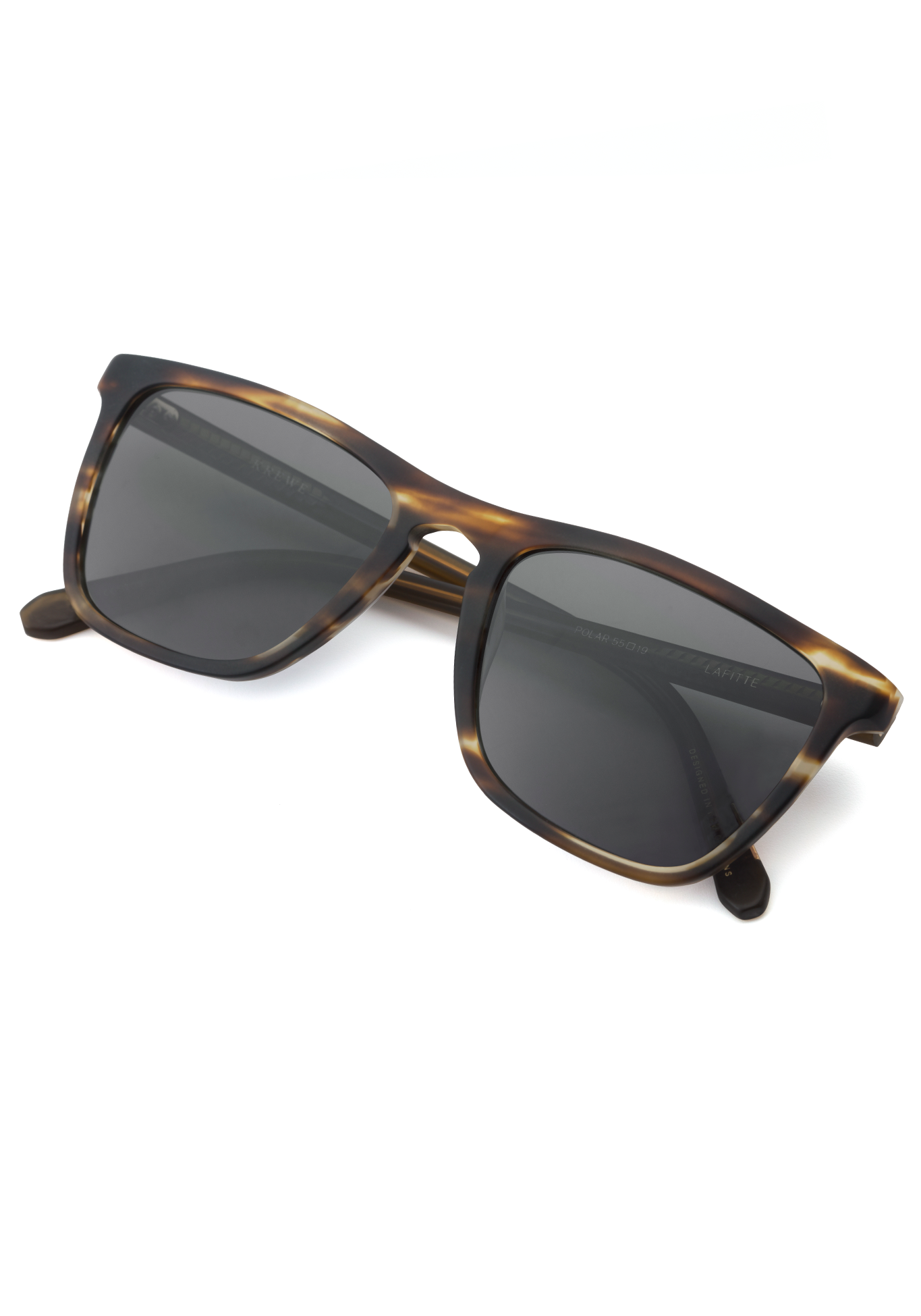 LAFITTE | Matte Oak + Matte Hunter Polarized Handcrafted, Luxury Brown Acetate KREWE Sunglasses