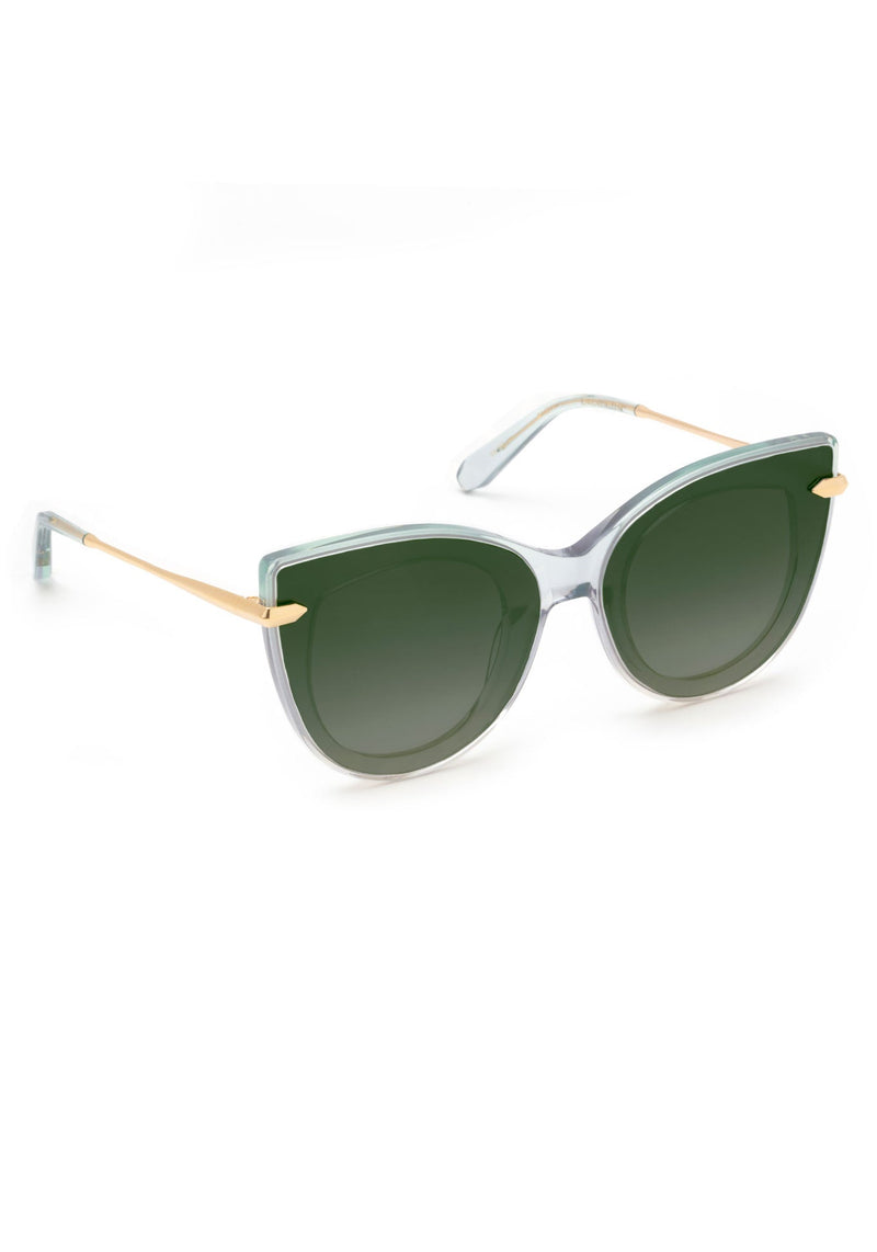 LAVEAU NYLON | Lagoon 24K Mirrored Handcrafted, Luxury, Blue Acetate KREWE Sunglasses