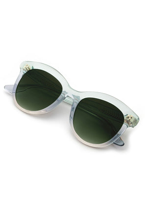 KREWE LINDSAY | Lagoon 12K Handcrafted, Blue Acetate Luxury Sunglasses