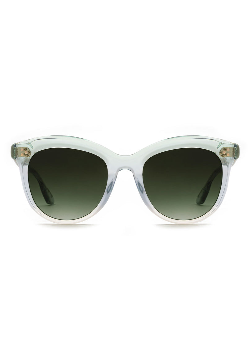 KREWE LINDSAY | Lagoon 12K Handcrafted, Blue Acetate Luxury Sunglasses