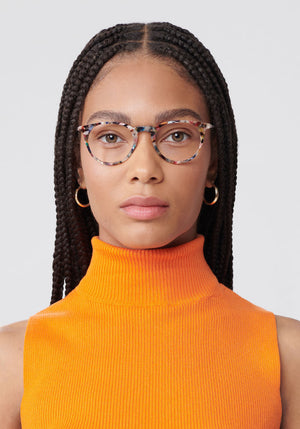 KREWE - LISBON | Capri + Crystal Handcrafted, Luxury Colorful Acetate Eyeglasses womens model | Model: Dido