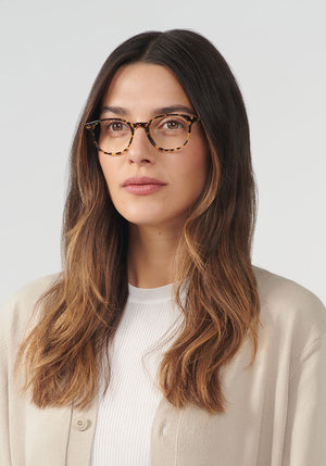 KREWE - LISBON | Zulu Handcrafted, Luxury Tortoise Acetate Eyeglasses womens model | Model: Olga
