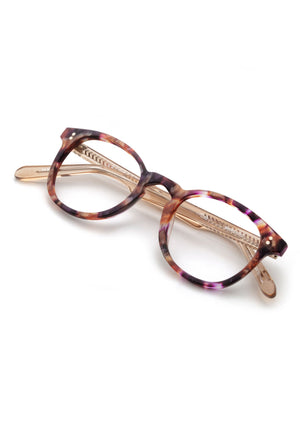 KREWE - MARENGO | Stardust + Buff Handcrafted, luxury pink and red acetate eyeglasses