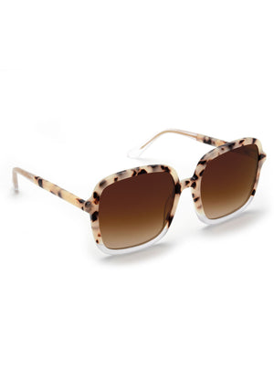 MARGOT | Matte Oyster to Crystal Handcrafted, Luxury Tortoise Shell acetate KREWE sunglasses