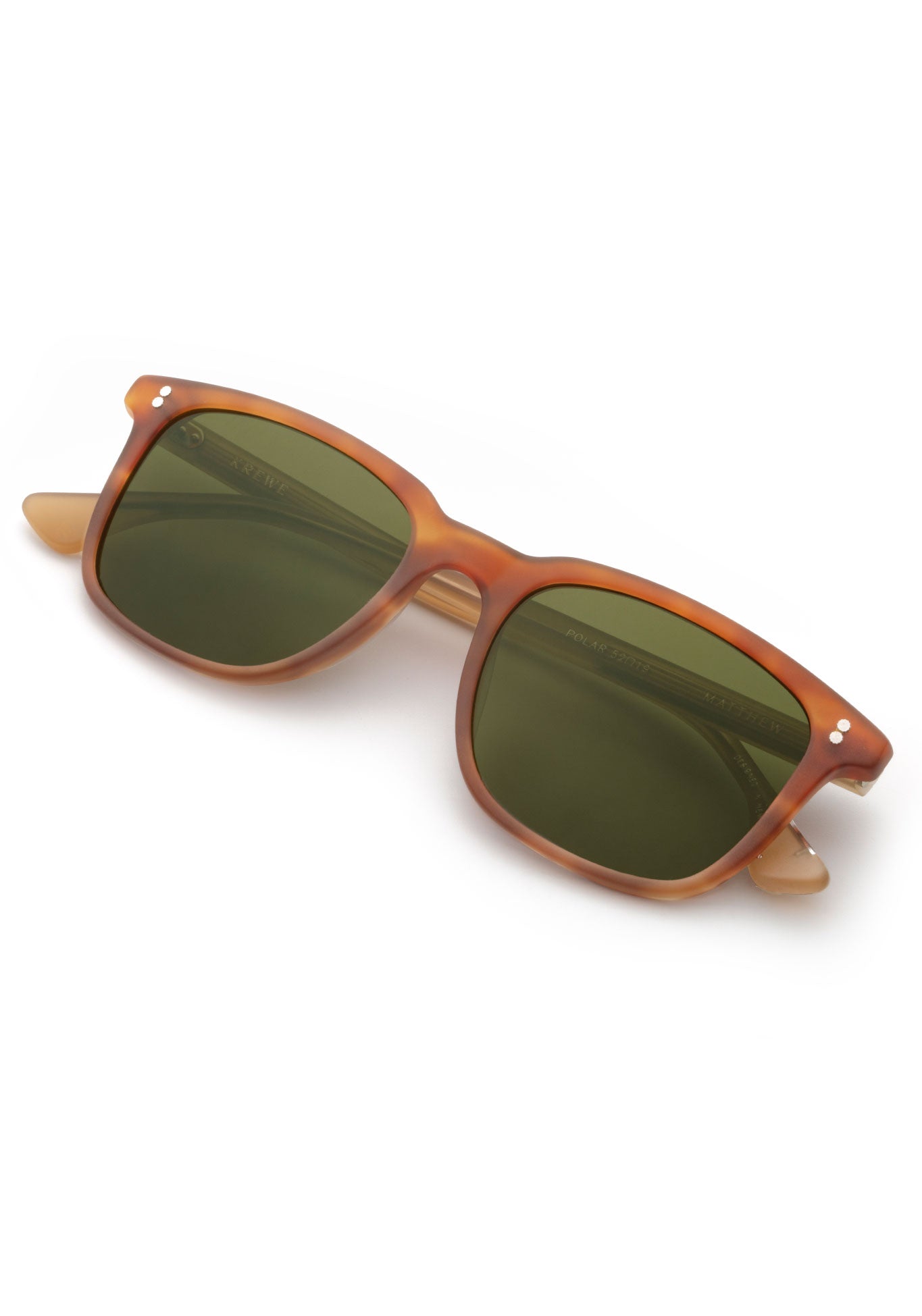 MATTHEW | Matte Tobacco + Sweet Tea Polarized Handcrafted, luxury brown acetate KREWE sunglasses