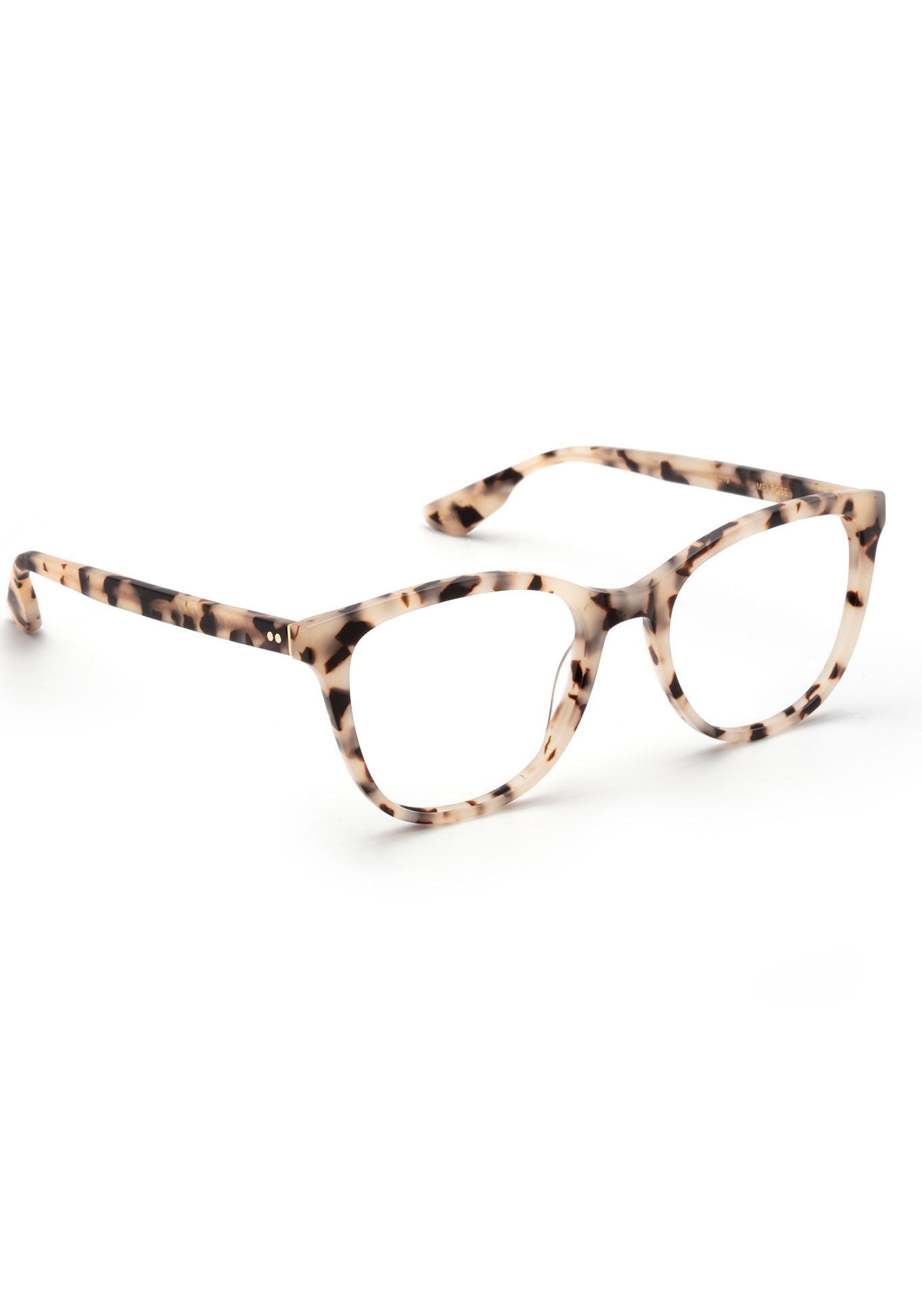 KREWE - MELROSE | Matte Oyster Handcrafted, luxury tortoise acetate eyeglasses