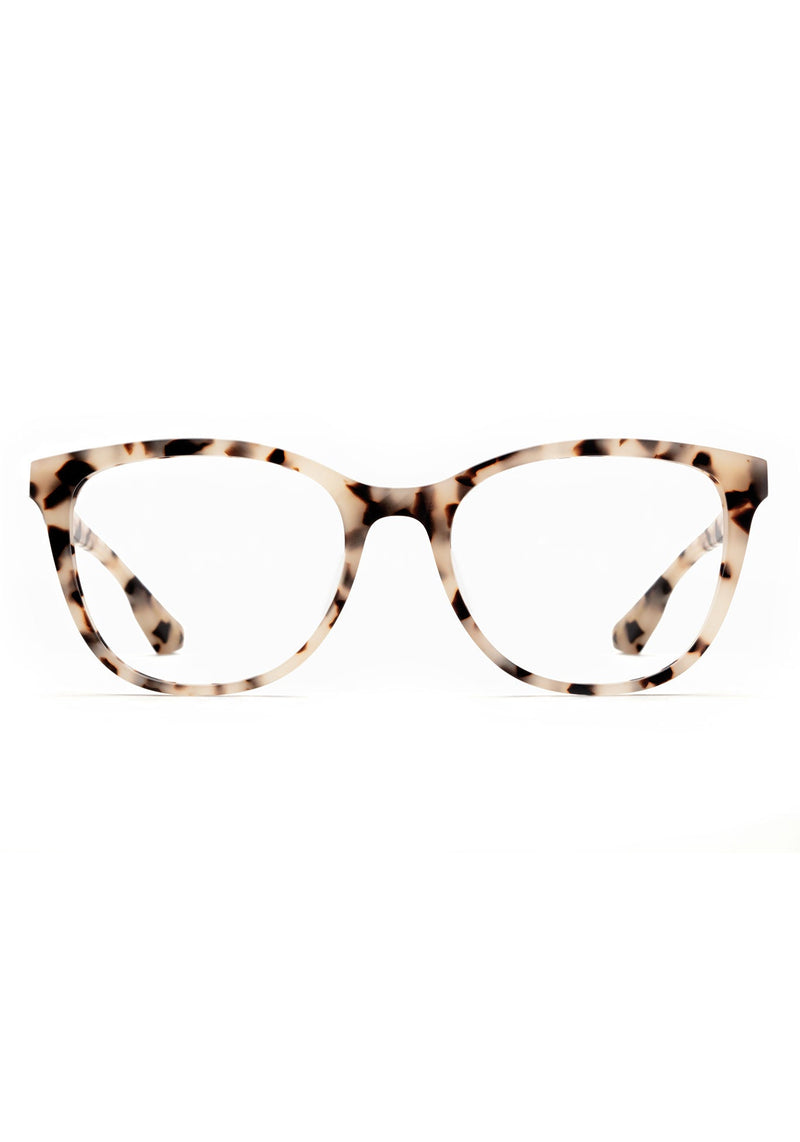 KREWE - MELROSE | Matte Oyster Handcrafted, luxury tortoise acetate eyeglasses