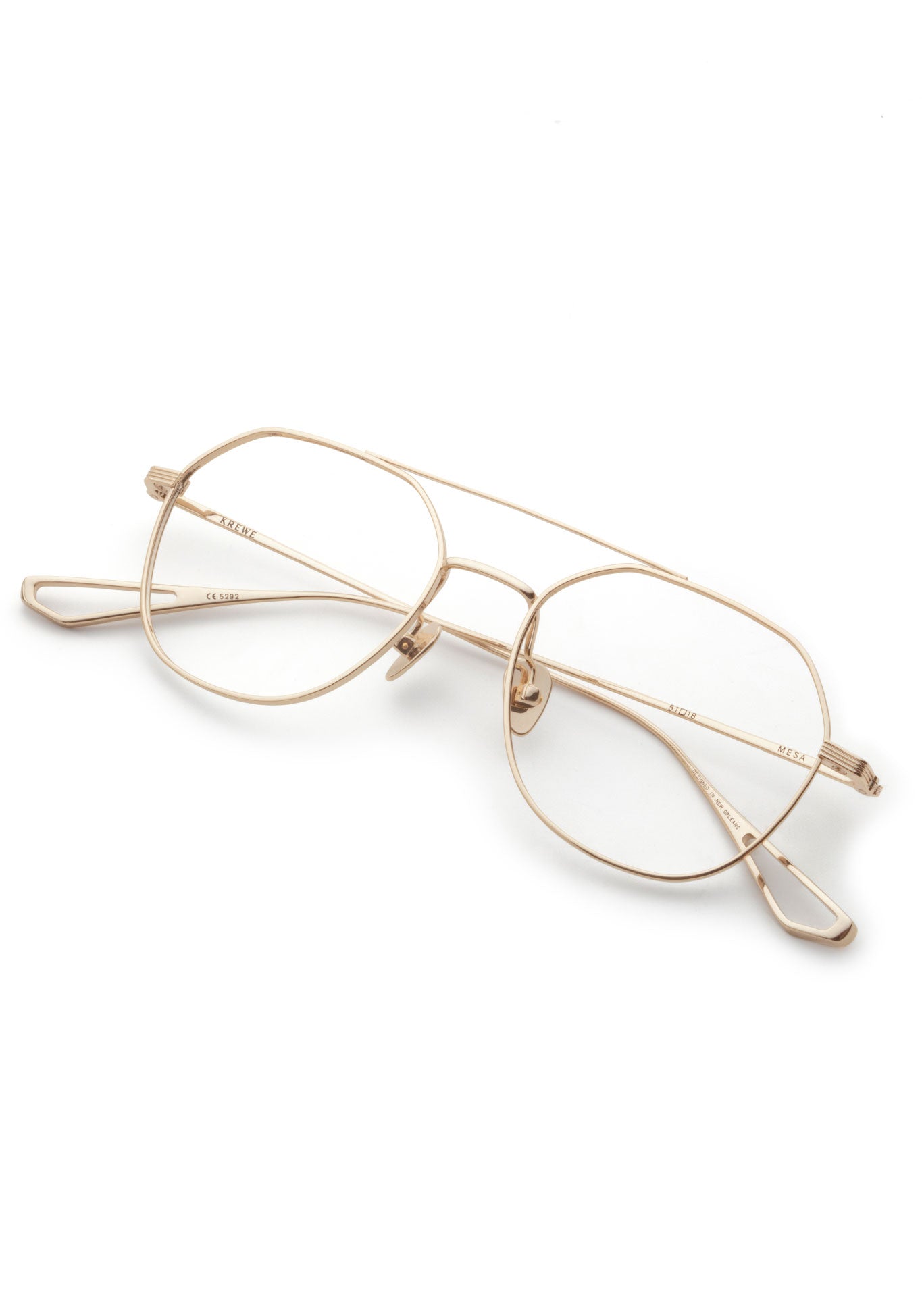 KREWE - MESA | 12K Titanium Handcrafted, luxury 12k gold metal eyeglasses