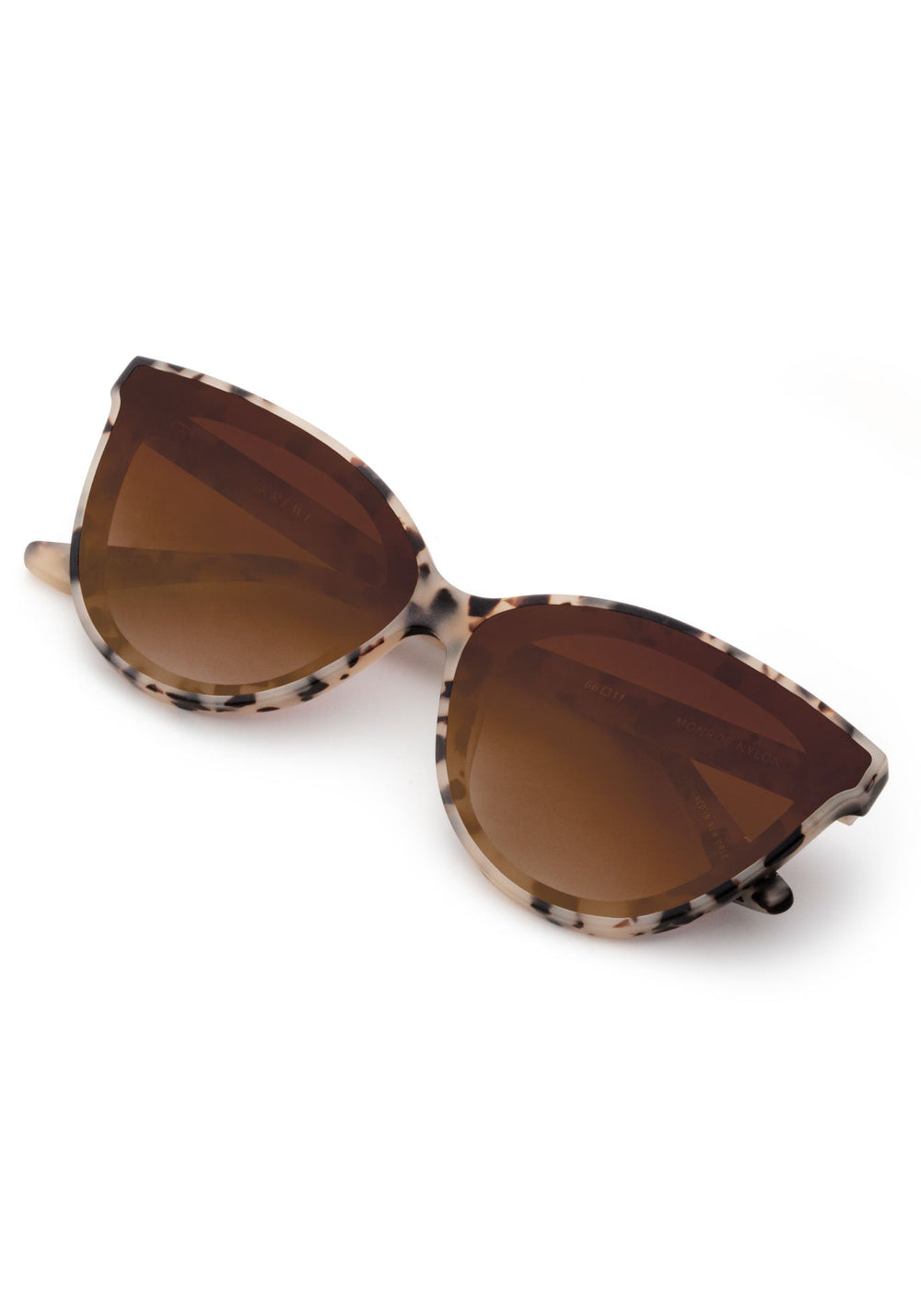 MONROE NYLON | Matte Oyster 24k handcrafted, luxury tortoise shell acetate KREWE sunglasses