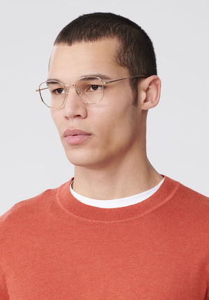 KREWE - NELSON | 12K handcrafted, luxury 12K stainless steel eyeglasses mens model | Model: TJ