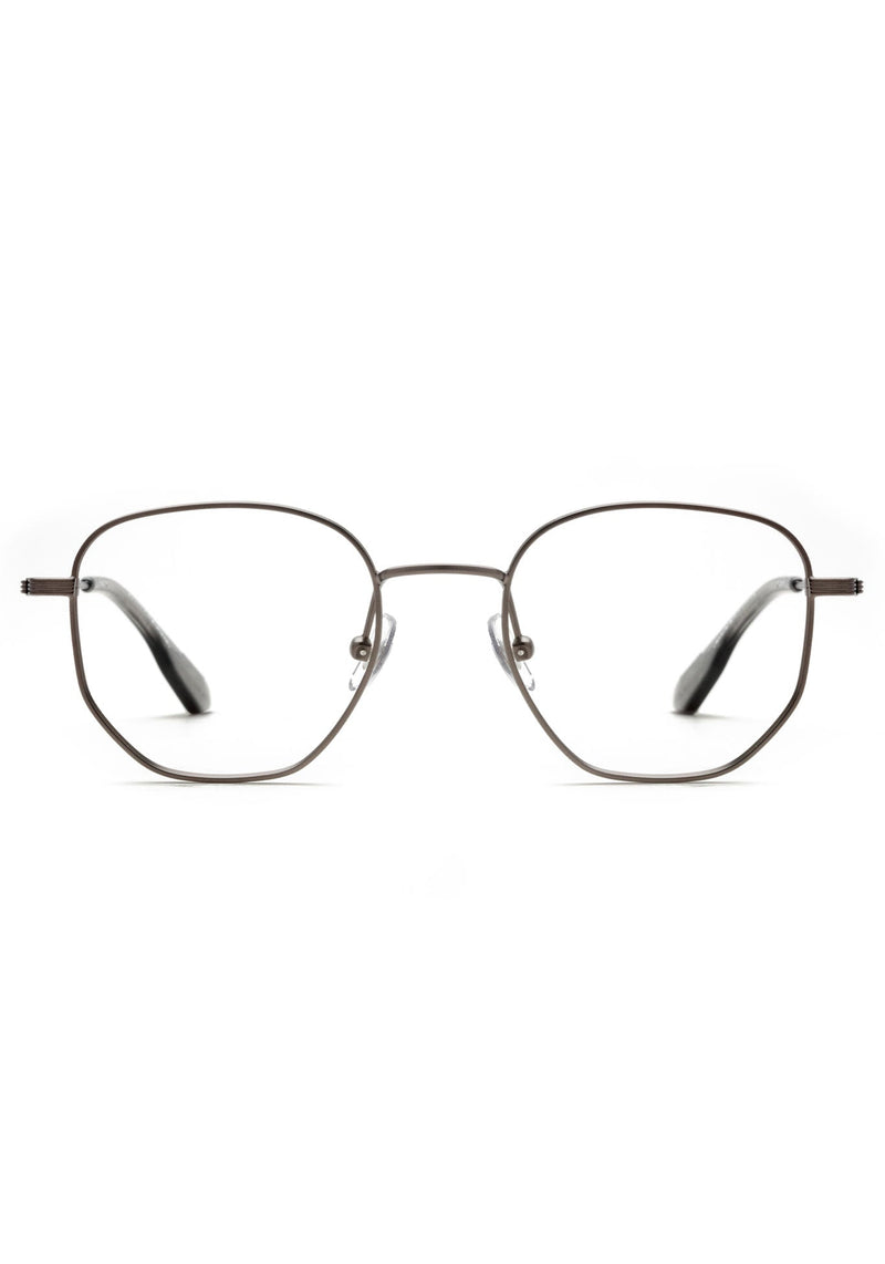 NELSON | Matte Gunmetal Handcrafted, luxury matte gunmetal KREWE glasses
