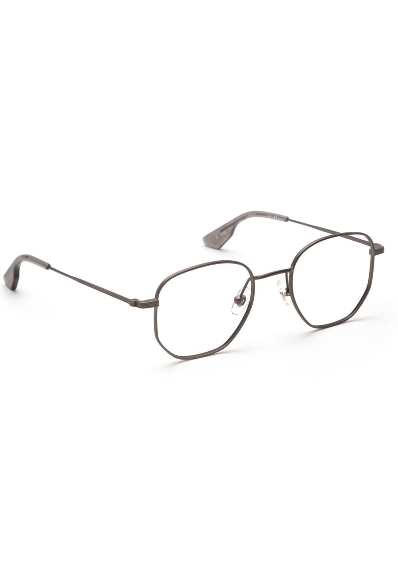 NELSON | Matte Gunmetal Handcrafted, luxury matte gunmetal KREWE glasses