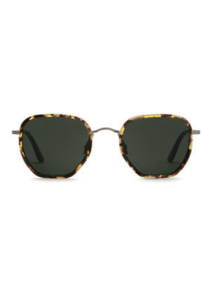 PASCAL | Matte Raw Titanium + Matte Bengal Luxury Tortoise Acetate KREWE Sunglasses