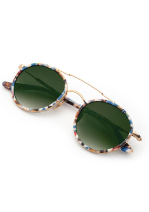 PORTER | 18K Titanium + Santorini Handcrafted, Luxury, blue acetate KREWE sunglasses