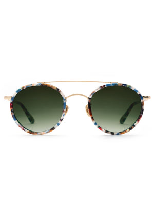 PORTER | 18K Titanium + Santorini Handcrafted, Luxury, blue acetate KREWE sunglasses