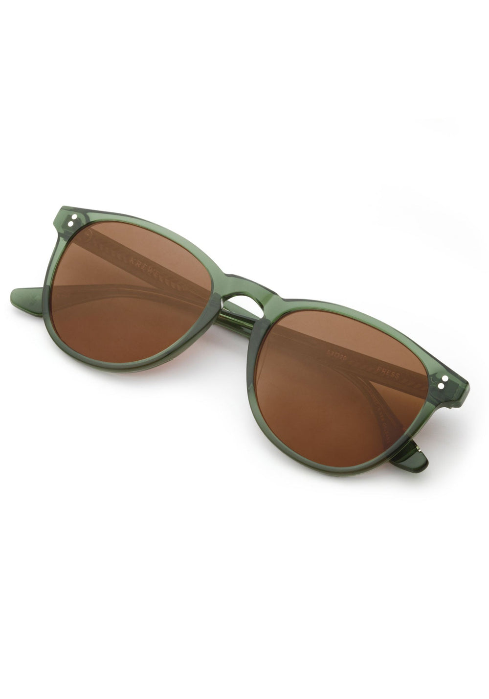 PRESS | Bottle Green Handcrafted, Luxury Green Acetate KREWE Sunglasses