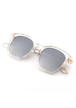 PRYTANIA | Crystal handcrafted, luxury clear acetate KREWE sunglasses