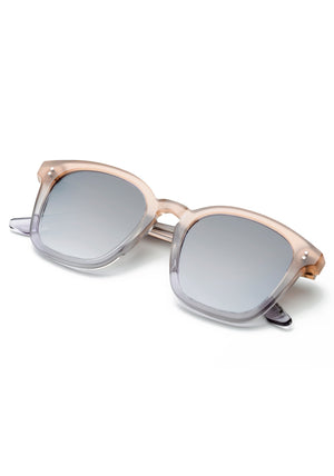 PRYTANIA | Quartz Mirrored Handcrafted, luxury pink acetate KREWE sunglasses