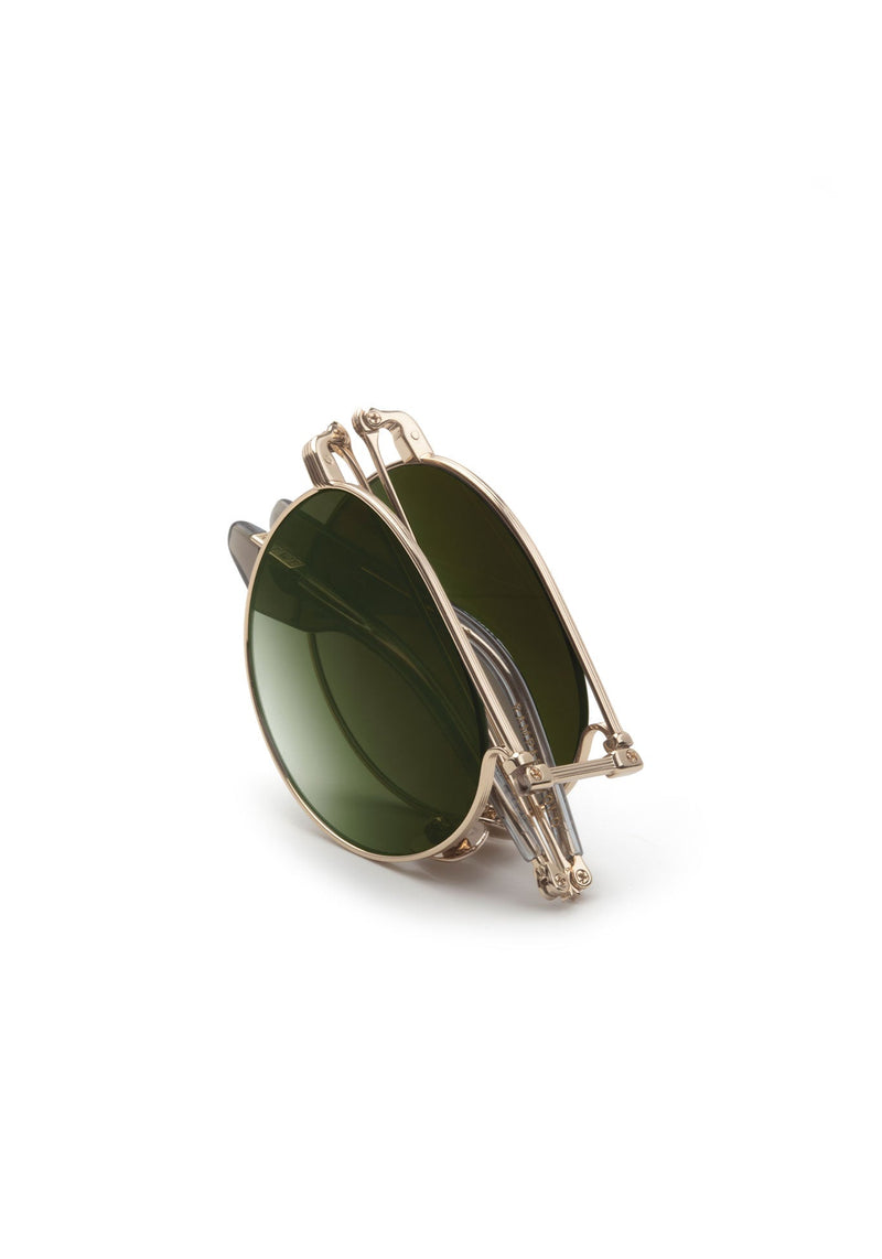 RAMPART FOLD | 12K + Green Tea, Luxury Foldable KREWE Sunglasses