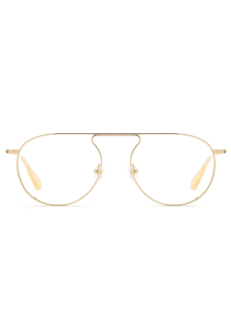 KREWE RAMPART OPTICAL | 12K + Blonde Handcrafted, Designer Metal Eyeglasses