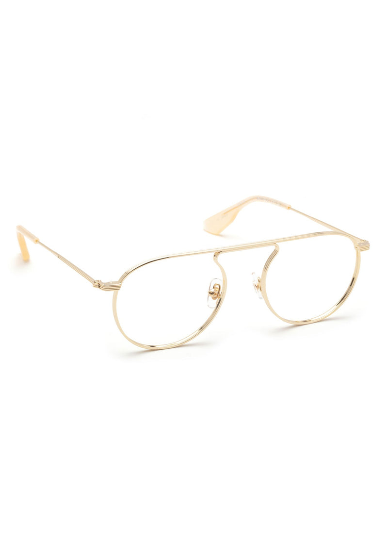 KREWE RAMPART OPTICAL | 12K + Blonde Handcrafted, Designer Metal Eyeglasses