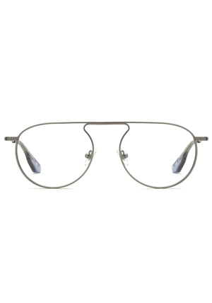 KREWE RAMPART OPTICAL | Matte Raw Titanium + Matcha Handcrafted, Luxury Designer Metal Eyeglasses
