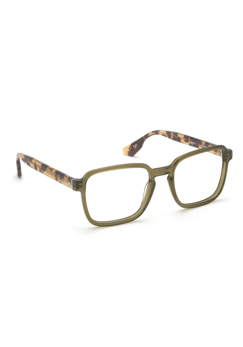 RUFFIN | Ash + Chai Handcrafted, Green and Tortoise Shell Acetate KREWE Eyeglasses