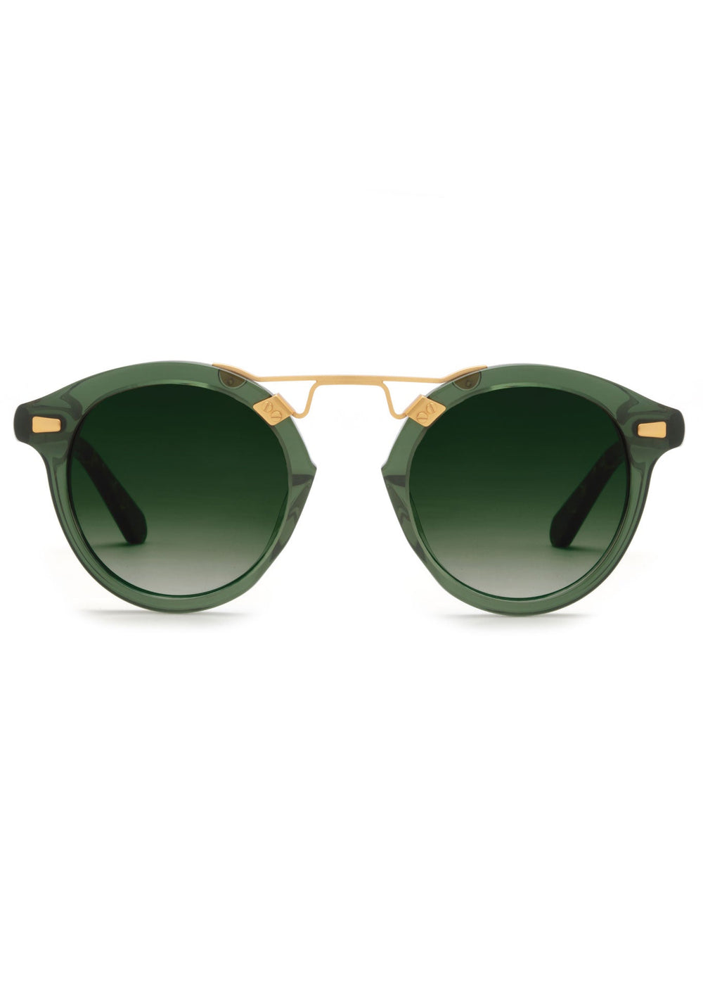 STL II | Bottle Green + Zulu 24K Handcrafted, luxury, green Acetate KREWE Sunglasses