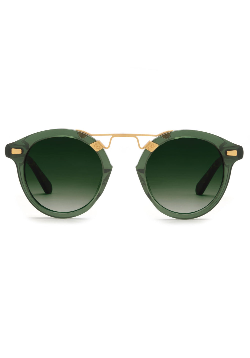 STL II | Bottle Green + Zulu 24K Handcrafted, luxury, green Acetate KREWE Michael Phelps Sunglasses