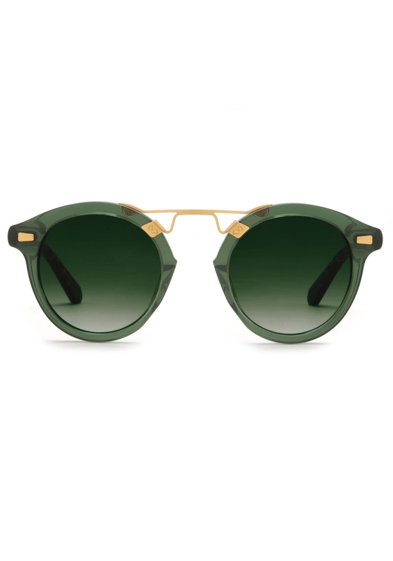 STL II | Bottle Green + Zulu 24K Handcrafted, luxury, green Acetate KREWE Michael Phelps Sunglasses
