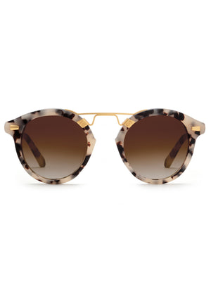 STL II | Matte Oyster 24K handcrafted, luxury tortoise shell acetate KREWE sunglasses