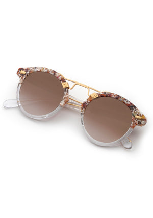 STL II | Monarch to Crystal 24K Mirrored Handcrafted, luxury brown acetate KREWE sunglasses
