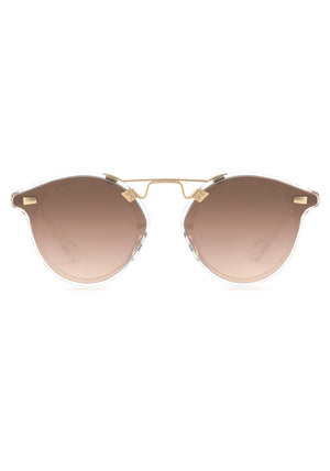 STL NYLON | Crystal 24K Mirrored Handcrafted, luxury clear acetate KREWE sunglasses