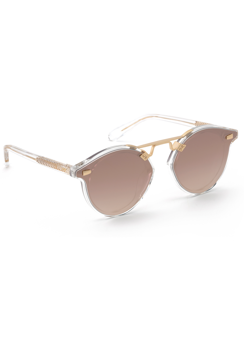 STL NYLON | Crystal 24K Mirrored Handcrafted, luxury clear acetate KREWE sunglasses