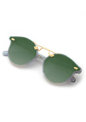 STL NYLON | Lagoon 24k Mirrored Handcrafted, luxury blue acetate KREWE sunglasses