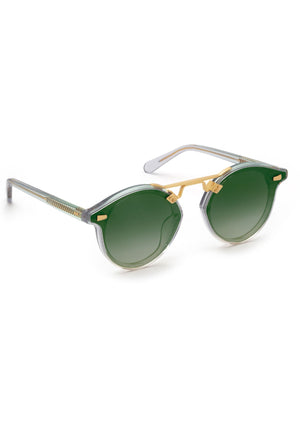 STL NYLON | Lagoon 24k Mirrored Handcrafted, luxury blue acetate KREWE sunglasses