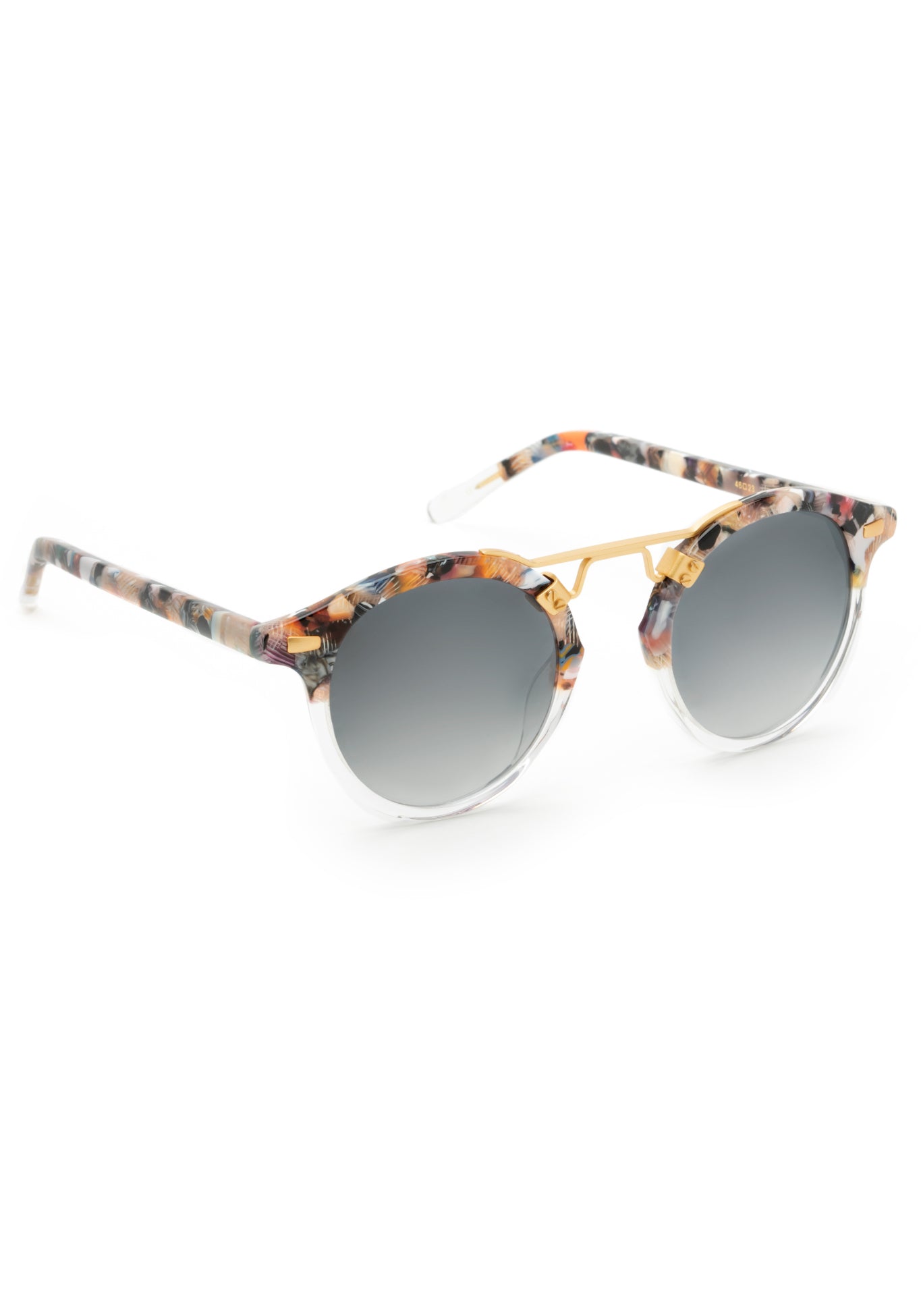 ST. LOUIS MIRRORED| Capri to Crystal 24K Handcrafted, luxury colorful acetate KREWE sunglasses