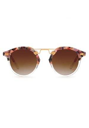 ST. LOUIS CLASSICS | Kokomo to Crystal 24K Handcrafted, luxury, pink acetate KREWE sunglasses
