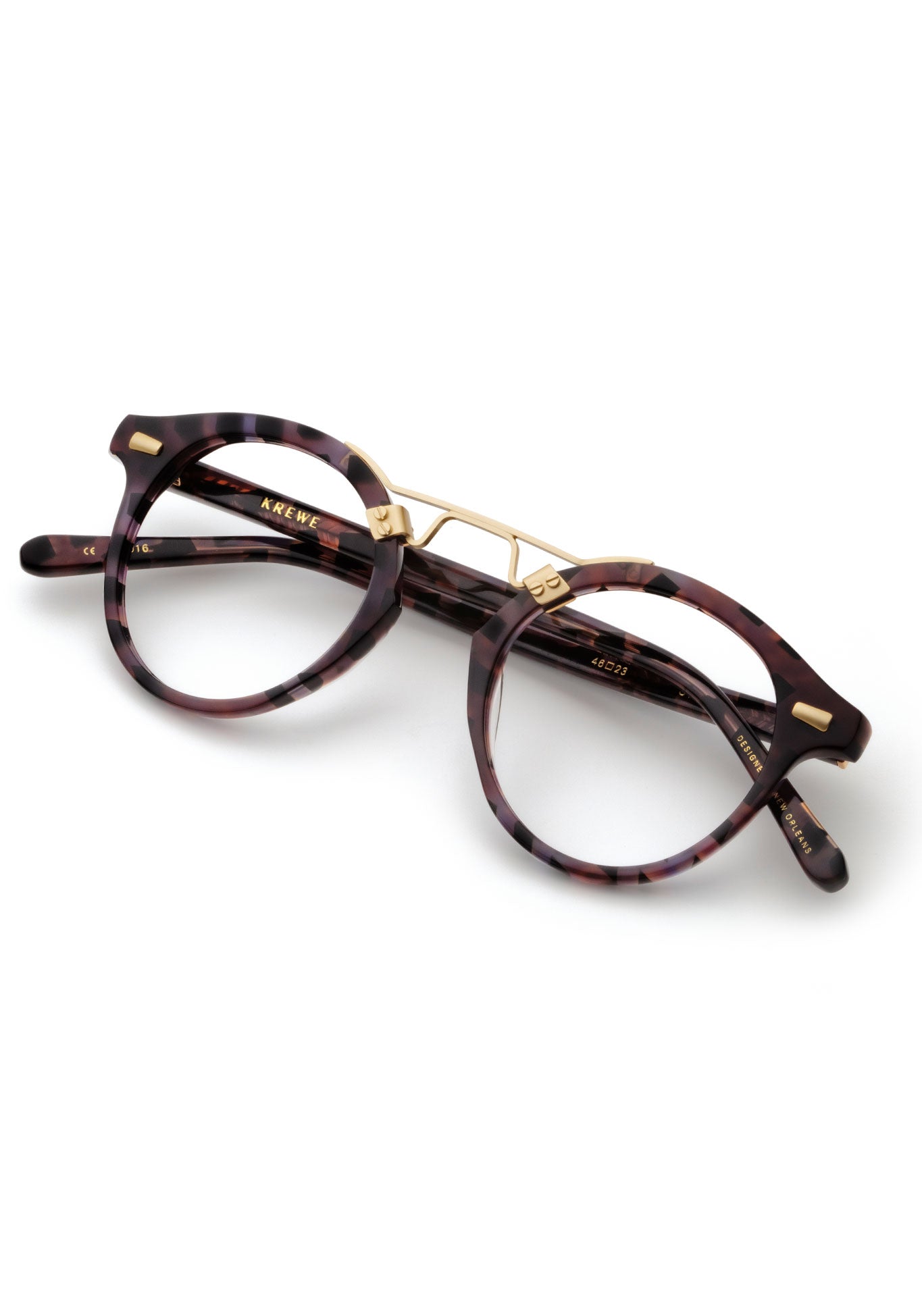 ST. LOUIS OPTICAL | Nova 18K Handcrafted, luxury purple acetate KREWE glasses