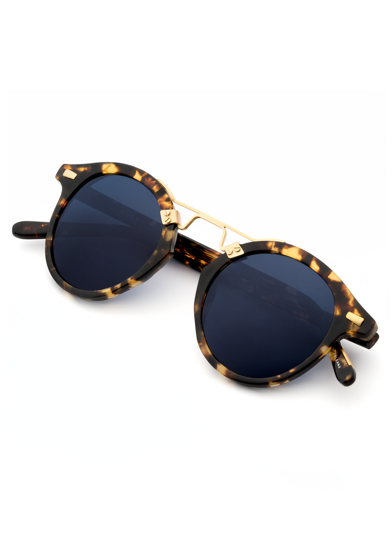 ST. LOUIS CLASSICS | Bengal Polarized 24K Handcrafted, luxury blue tortoise acetate KREWE Sunglasses  