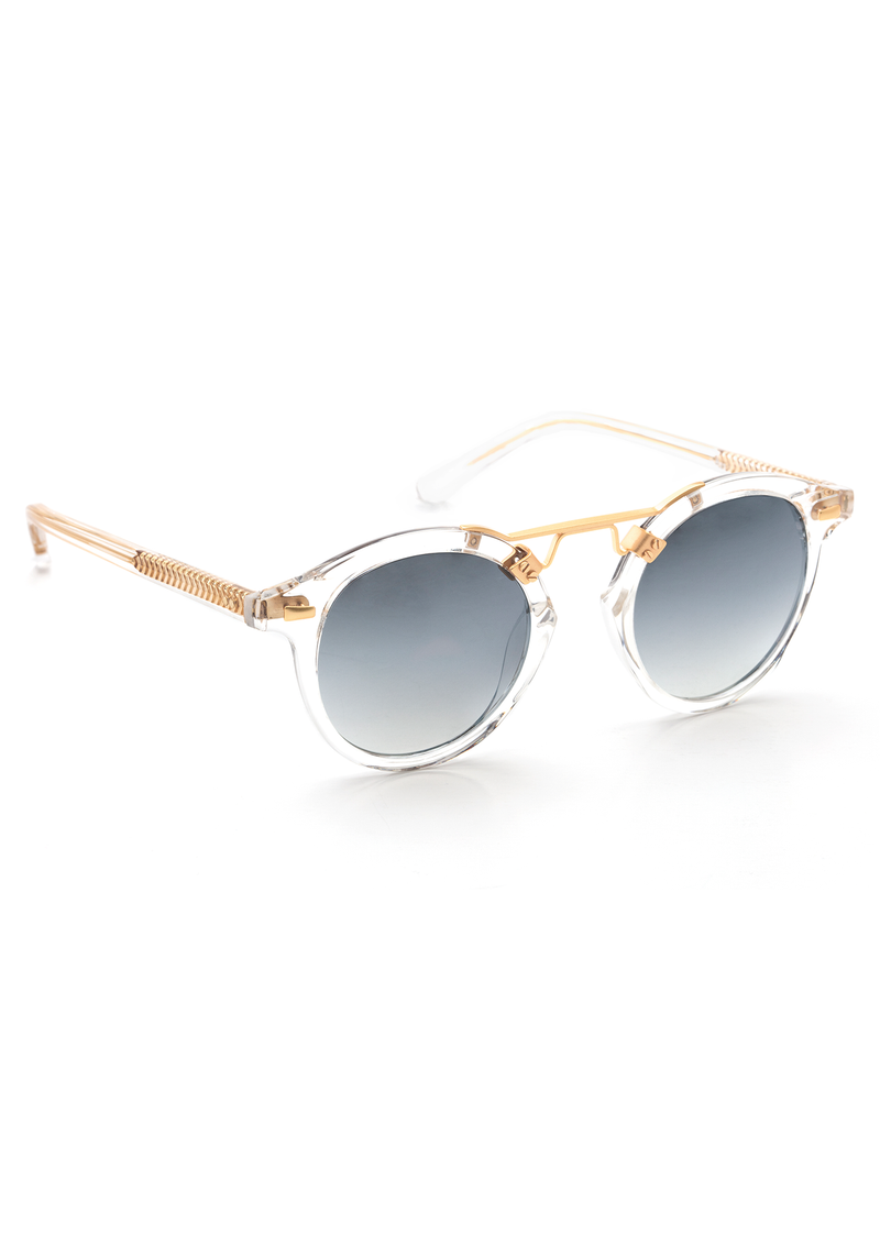 ST. LOUIS MIRRORED | Crystal 24K handcrafted, luxury, crystal acetate KREWE Sunglasses  